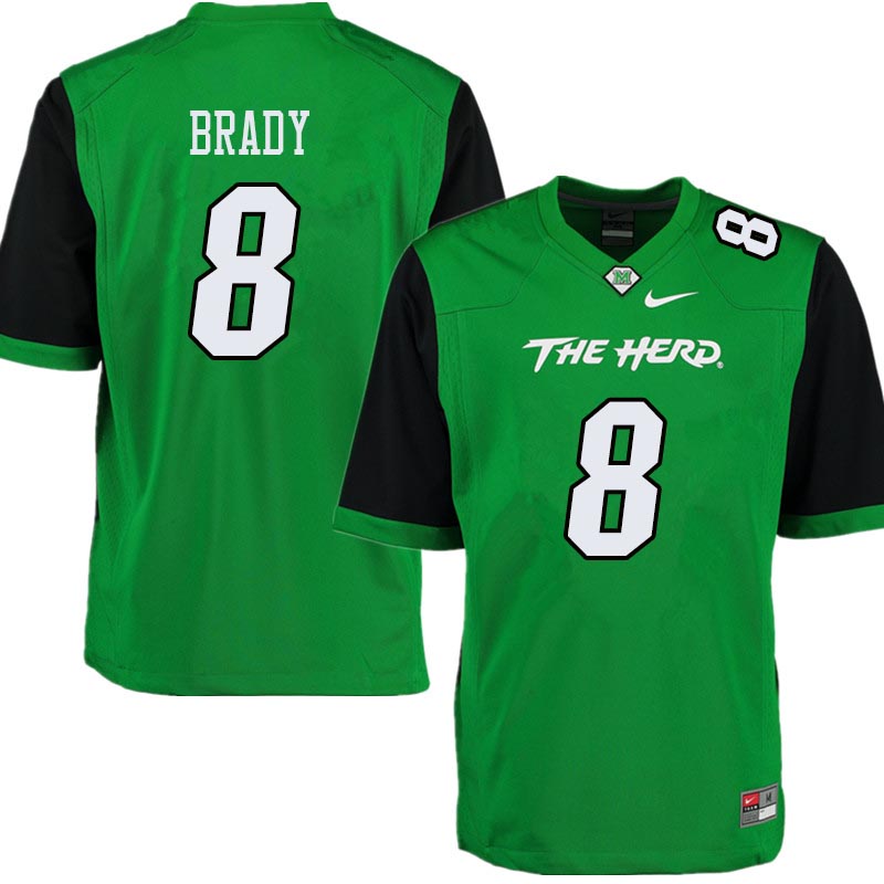 Men #8 Tyre Brady Marshall Thundering Herd College Football Jerseys Sale-Green